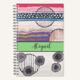 Fell Top Fantasy, waterverf kunst, jouw naam Notitieboek