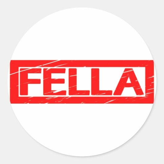 Fella Stamp Ronde Sticker (Voorkant)