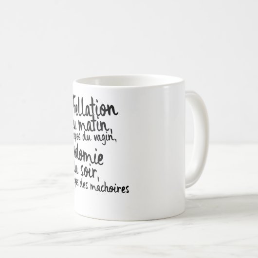 Fellation du matin koffiemok (Voorkant rechts)