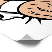 Felle Amerikaanse Football-speler breekt door Poster (Hoek)