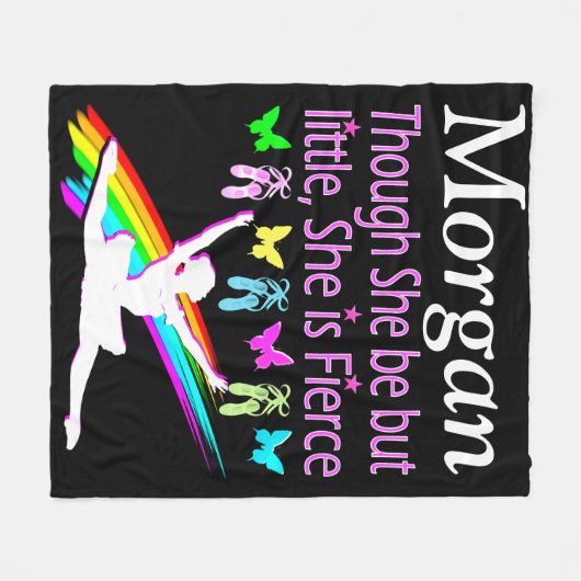 FELLE BALLERINA GEPERSONALISEERDE FLEECE DEKEN (Voorkant (Horizontaal))