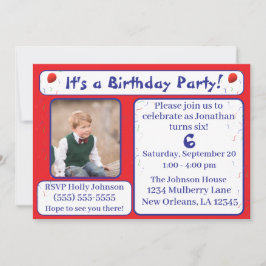 Felle ballonnen & confetti verjaardag kaart