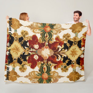 Felle barokparel- en bloemenkunst - 60"X80 Fleece Deken
