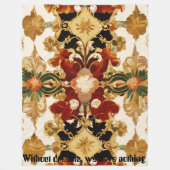 Felle barokparel- en bloemenkunst - 60"X80 Fleece Deken (Voorkant)