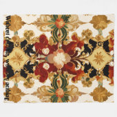 Felle barokparel- en bloemenkunst - 60"X80 Fleece Deken (Voorkant (Horizontaal))