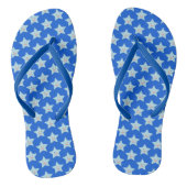 Felle blauwe feestster slippers teenslippers (Voetbed)