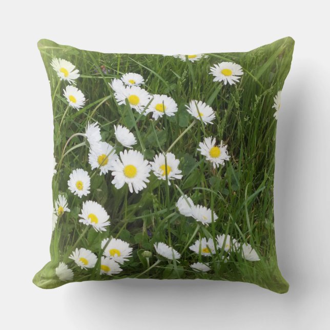 felle bloem voor groene achtergrond kussen (Voorkant)