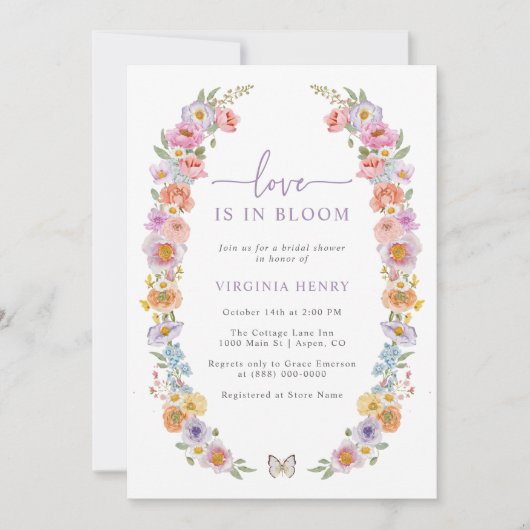 Felle Bloemenliefde in Bloom Vrijgezellenfeest Kaart (Voorkant)