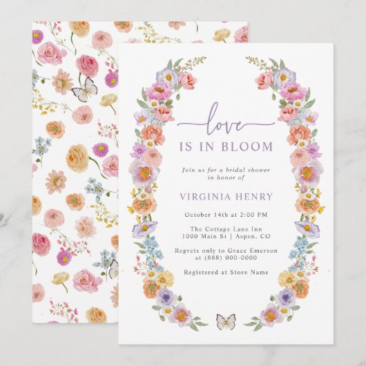 Felle Bloemenliefde in Bloom Vrijgezellenfeest Kaart (Voorkant / Achterkant)