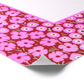 Felle bloemenposter Meisjeskamer Aangepaste naam Poster (Hoek)