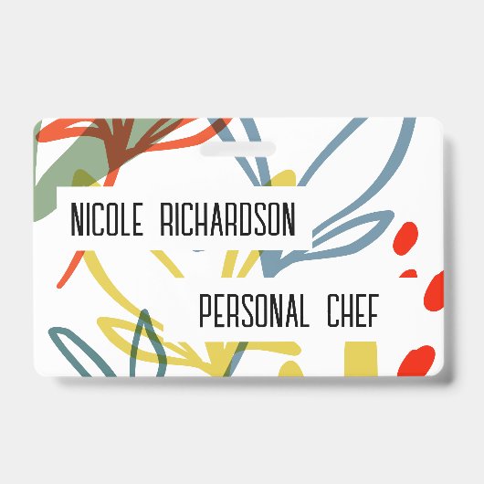 Felle botanicals Moderne trendy naam Badge (Voorzijde)