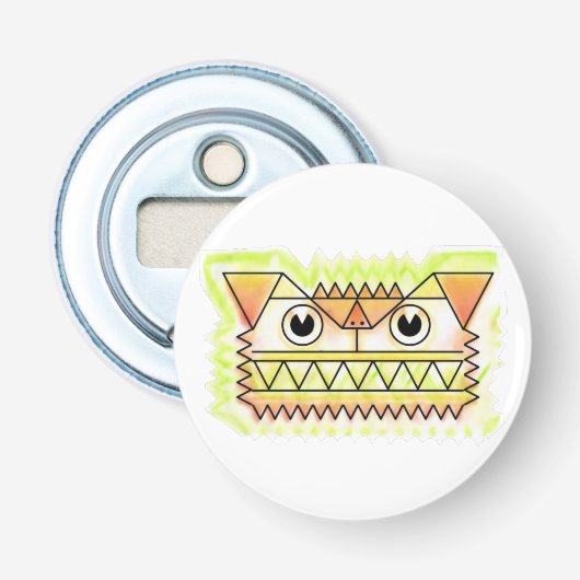 Felle, Boze Hond Knop Fles Opener (Voorkant)