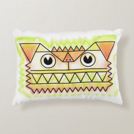 Felle, boze hond rechthoekig accentkussen accent kussen (Voorkant)