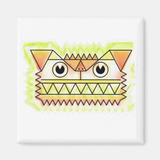 Felle, boze hondenmagneet magneet (Voorkant)