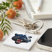 Felle Brullende Panter Mascotte Sleutelhanger (Voorkant Rechts)