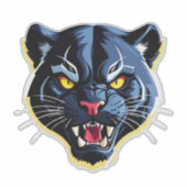 Felle Brullende Panter Mascotte Sticker (Voorkant)