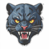 Felle Brullende Panter Mascotte Sticker (Voorkant)