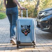 Felle Brullende Panter Mascotte Sticker (Koffer Insitu)