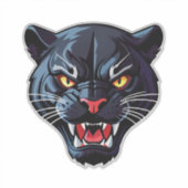 Felle Brullende Panter Mascotte Sticker (Voorkant)
