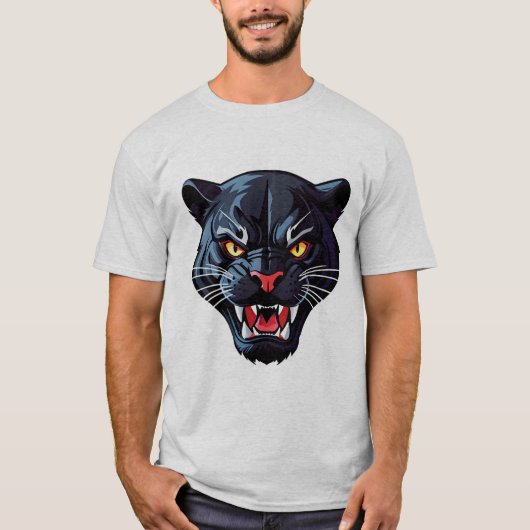 Felle Brullende Panter Mascotte T-shirt (Voorkant)