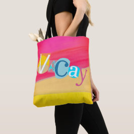 Felle Candy Gekleurde Retro Vakantie Modus Tote Bag
