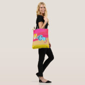 Felle Candy Gekleurde Retro Vakantie Modus Tote Bag (Op model)