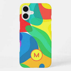 Felle Circus Kleuren Monogram Patroon iPhone 16 Plus Hoesje
