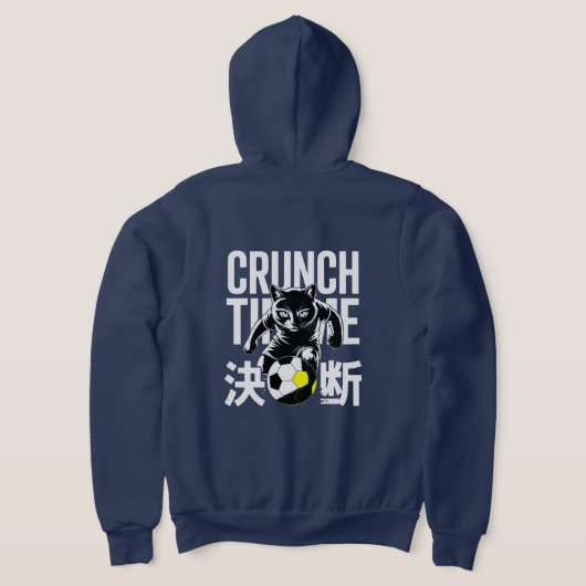 Felle Crunch Time Kat Voetbalfans Hoodie (Laag Achter)