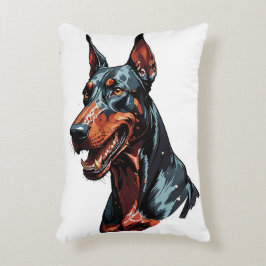 Felle Dobermann Portret Agresieve Hond cadeau Accent Kussen