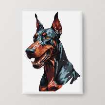 Felle Dobermann Portret Agresieve Hond cadeau