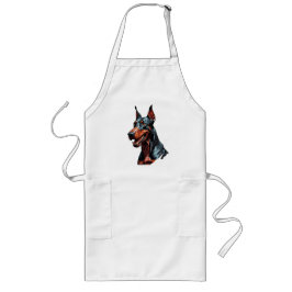 Felle Dobermann Portret Agresieve Hond cadeau Lang Schort