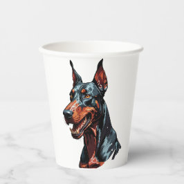 Felle Dobermann Portret Agresieve Hond cadeau Papieren Bekers