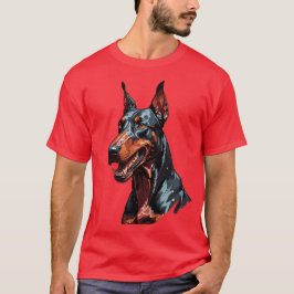 Felle Dobermann Portret Agresieve Hond cadeau T-shirt