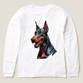 Felle Dobermann Portret Agresieve Hond cadeau Tri-Blend Shirt