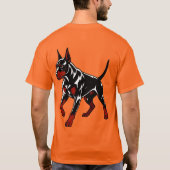 Felle Dobermann Waakhond T-shirt (Achterkant)