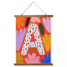 Felle Dopamine Decor Monogram Letter A Wandtapijt
