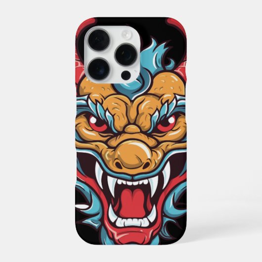 Felle Drakekop iPhone Hoesje (Achterkant)
