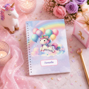 Felle Eenhoorn Roze Paarse Meisje Verjaardagscadea Notitieboek