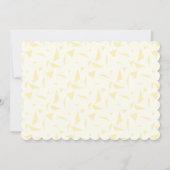 Felle eerste verjaardag van een geel haaiendier kaart (Achterkant)