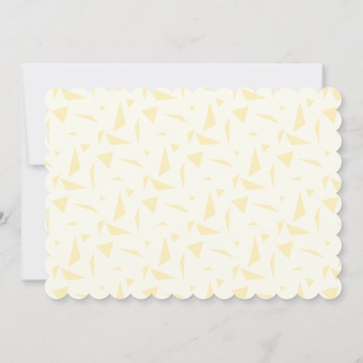 Felle eerste verjaardag van een geel haaiendier kaart (Achterkant)