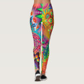 Felle en Kleurrijke Abstracte Leggings (Achterkant)