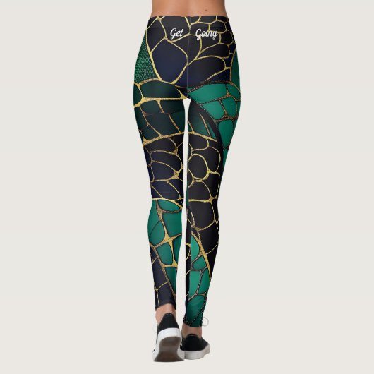 Felle en kleurrijke dierprint leggings (Achterkant)