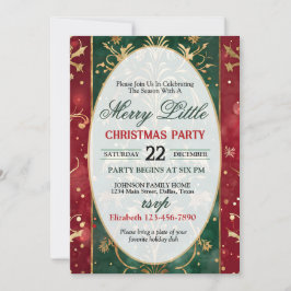 Felle en kleurrijke kerstfeest uitnodiging