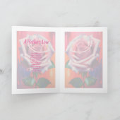 Felle en Kleurrijke Roze Rozen Moederdag Feestdagen Kaart (Binnen)