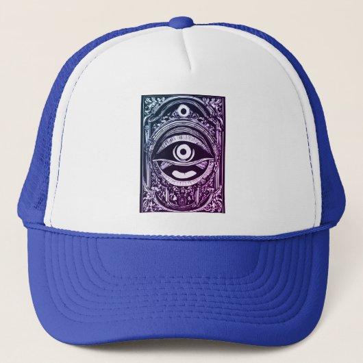 Felle "Eye in Mouth" Zwart-wit Logo Pet (Voorkant)