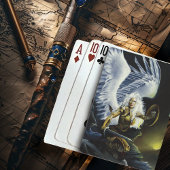Felle Fantasy Krijgersengel Zwaard Pokerkaarten