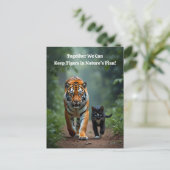 Felle Feline Vrienden op de Prowl Feestdagenkaart (Staand voorkant)