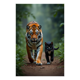 Felle Feline Vrienden op de Prowl Perfect Poster