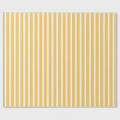 Felle geel en wit gestreepte patroon  cadeaupapier (Vlak)