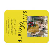 Felle Geel Save the Date Foto Bruiloft Magneet (Horizontaal)
